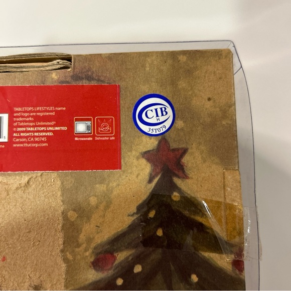 TableTops Holiday Christmas Tree Serving Bowl Dip & Spreader Set 2 Piece - Picture 5 of 9